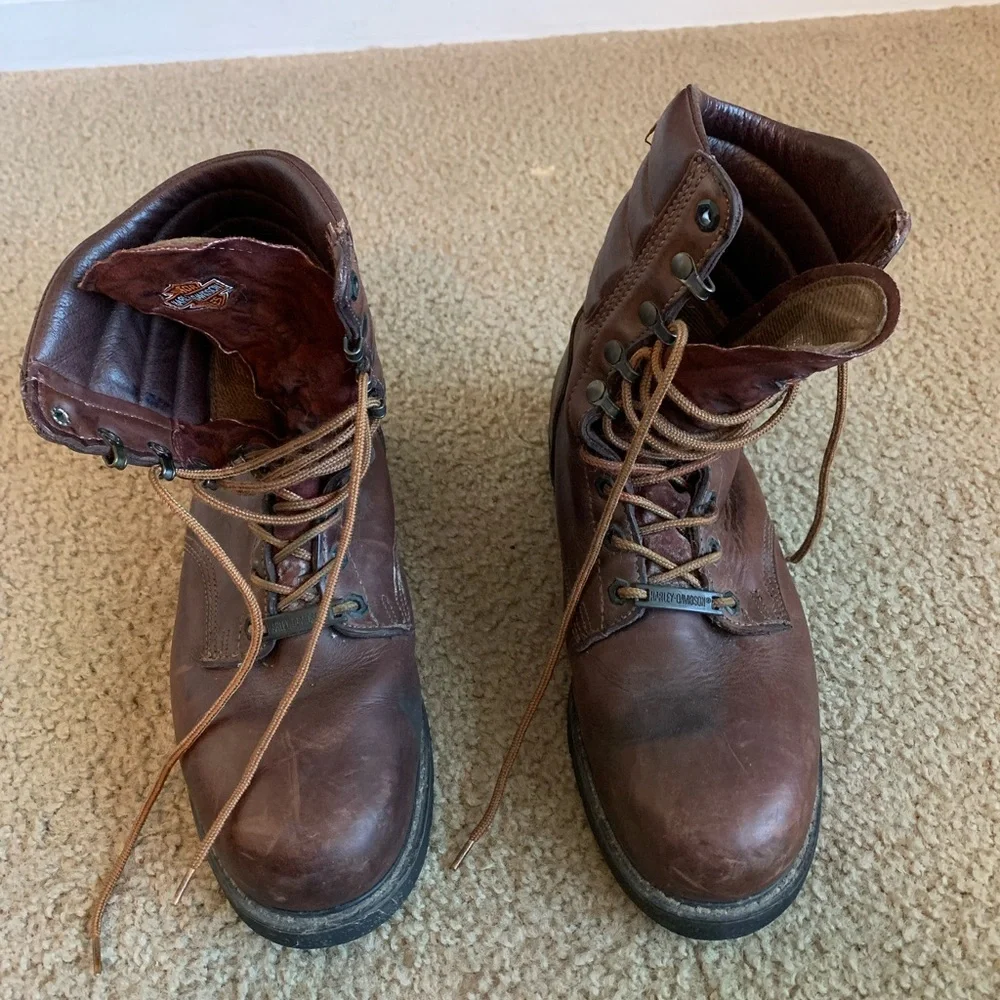 Vintage Harley Davidson Cycles Brown Men’s Boot